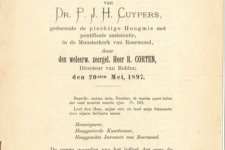 Korte feestrede t.g.v. 70e verjaardag P.J.H. Cuypers.