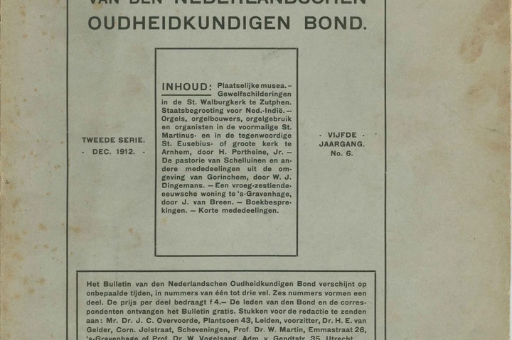 Bulletin van den Nederlandschen Oudheidkundigen Bond, jaargang 5, nr. 6, december 1912