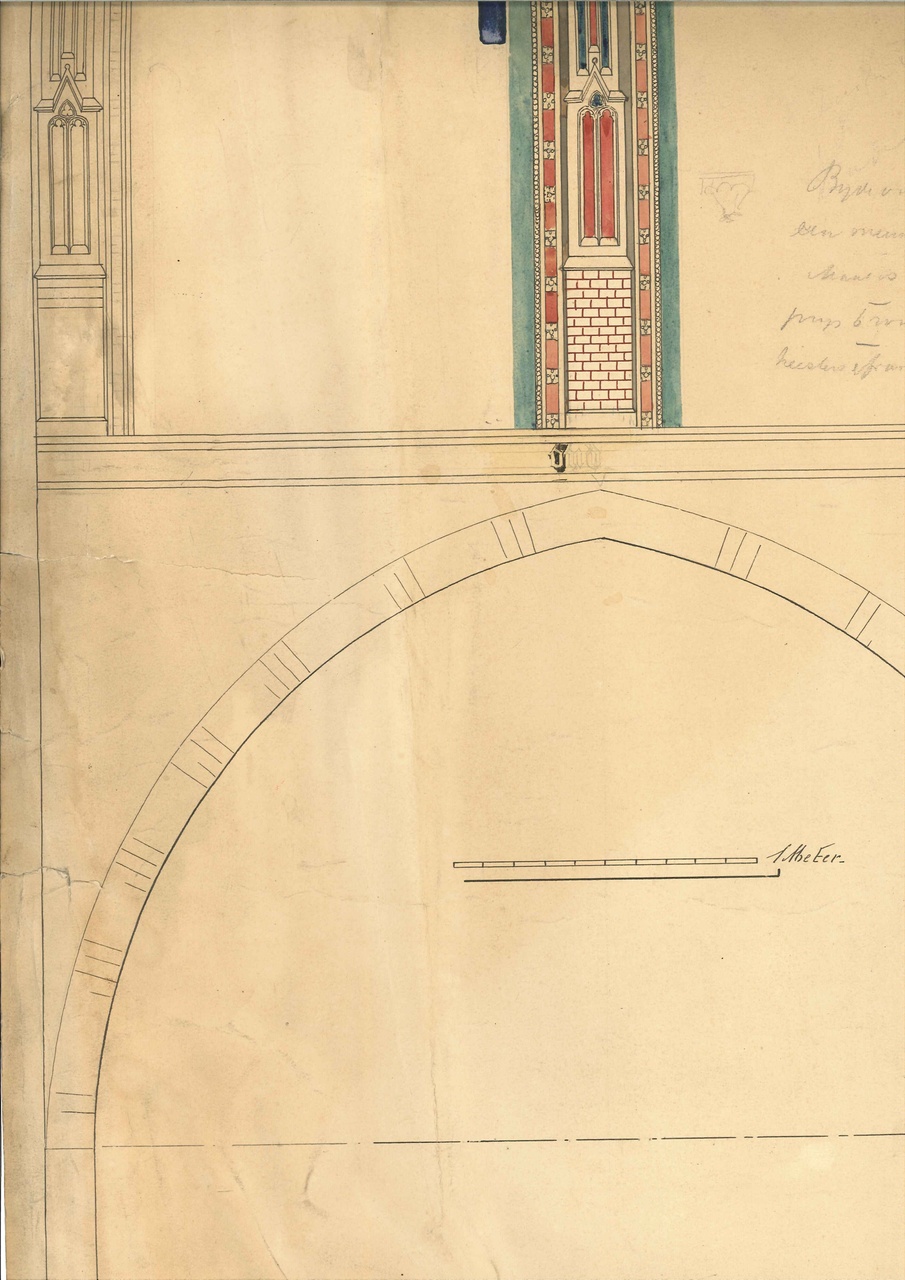 Ontwerp voor diverse onderdelen van een kerkinterieur